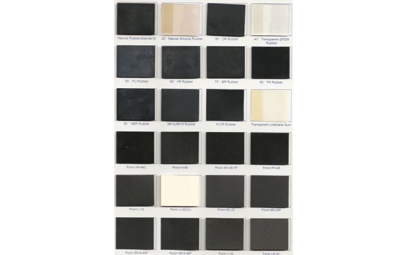 注塑模具廠(chǎng)常用的海綿膠規(guī)格和目錄
