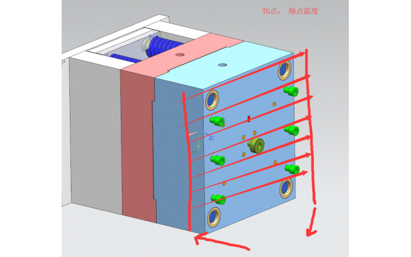 急冷急熱模溫機(jī)，熔接線，流痕，PC烘印、印痕 模溫達(dá)不到TG點(diǎn)